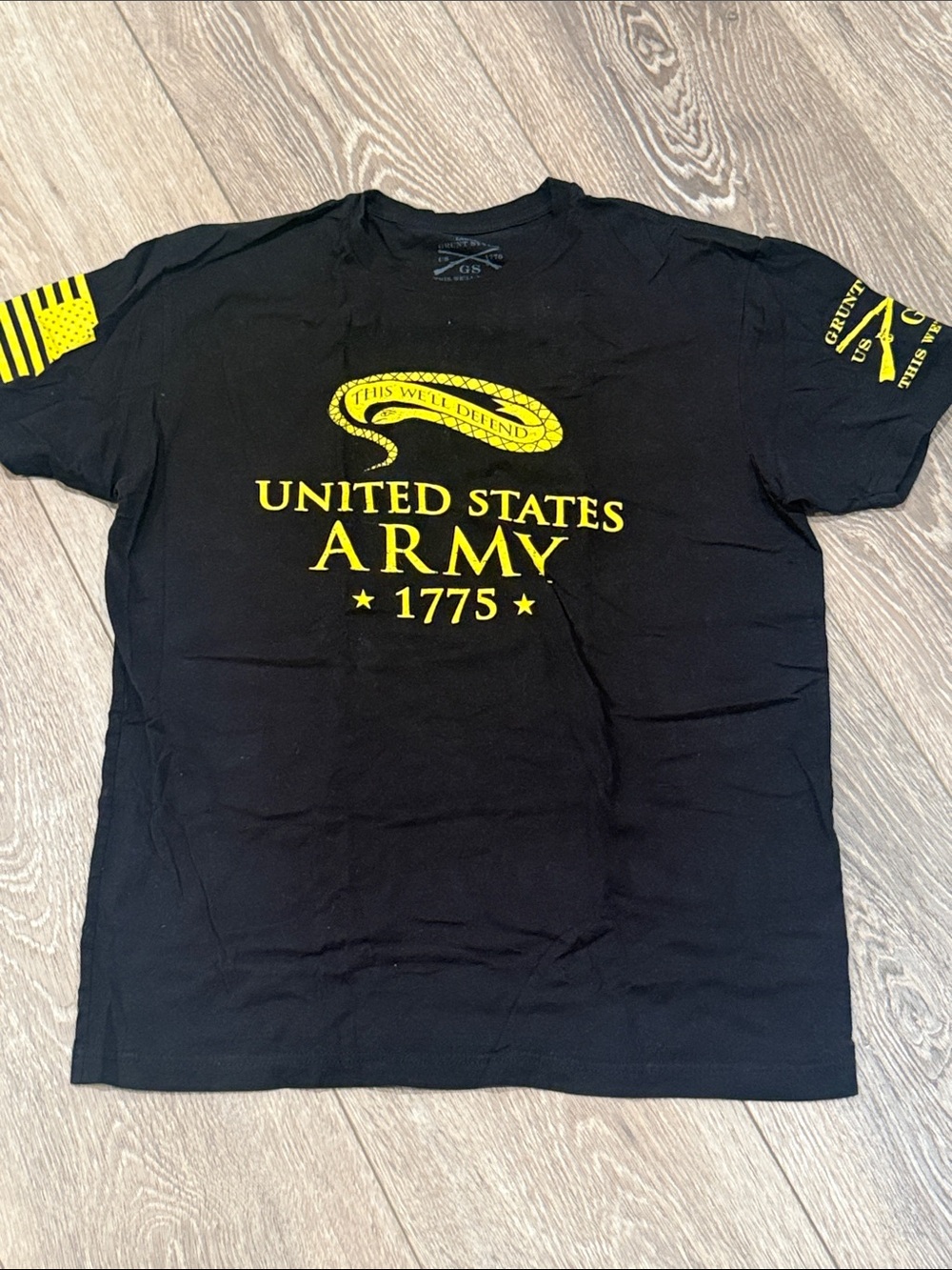 Grunt Style Black & Yellow United States Army 1775 Short Sleeve Tee